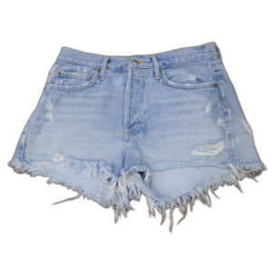Agolde Los Angeles Parker Blue Denim Jean Shorts Women's Size 26